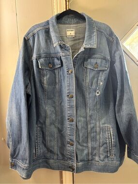 Old Navy Blue Denim Trucker Jacket - Women's
